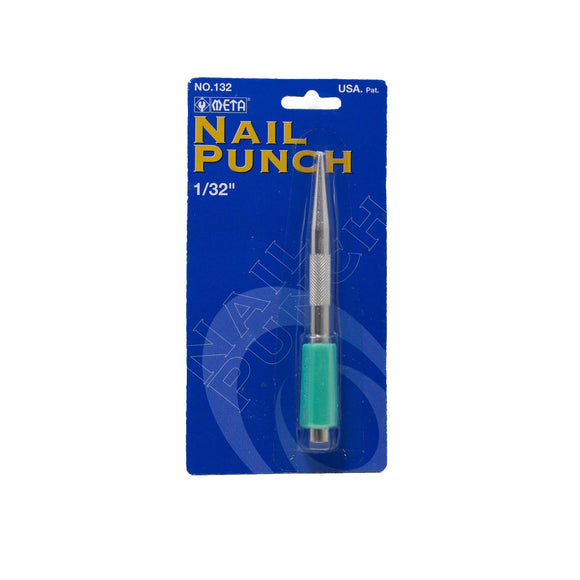 เหล็กส่งชุบโครเมี่ยม 1/32 NO.132 META - META nail punch NO.132  1/32