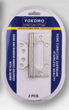 บานพับ ปีกผีเสื้อ STL ตรา YOKOMO 4"x3" Stainless Steel Hinge - YOKOMO