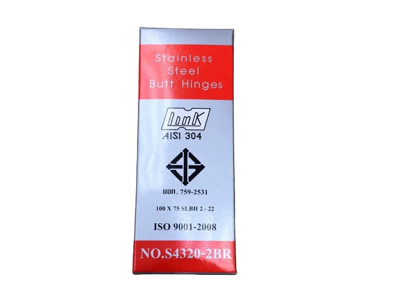 บานพับ STL ตรา LINK 4"x3" Stainless Steel Hinge - LINK-ABLETOOLThailand.Com - บริษัท เอเบิลทูล จำกัด