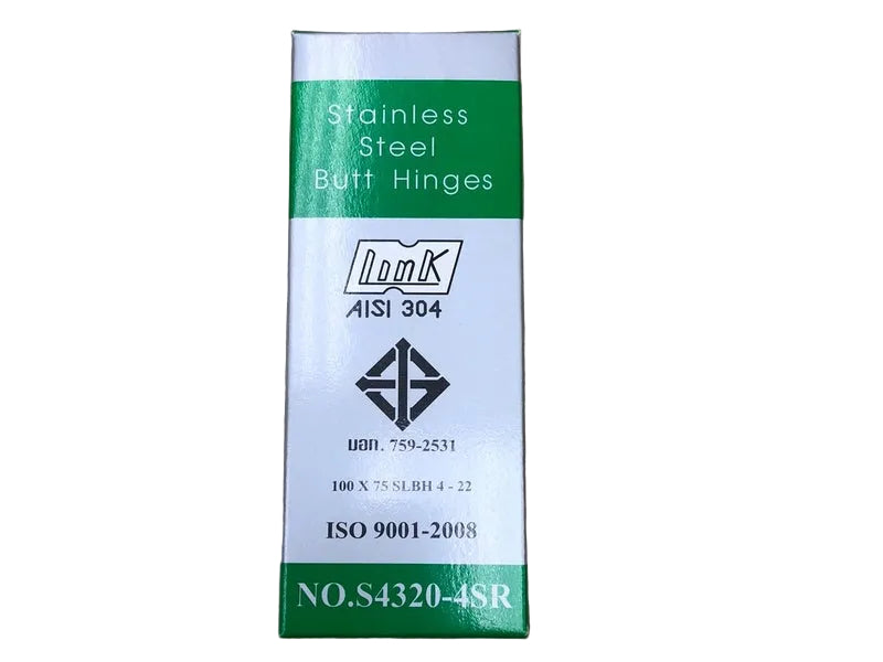 บานพับ STL ตรา LINK 4"x3" Stainless Steel Hinge - LINK-ABLETOOLThailand.Com - บริษัท เอเบิลทูล จำกัด