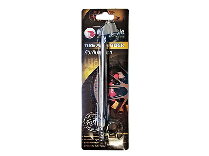 หัวเติมลมยาว+หางปลา+กิ๊บรัด ตรา หัวนก - Air Chuck (Nozzle) - KING EAGLE-ABLETOOLThailand.Com - บริษัท เอเบิลทูล จำกัด