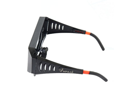 Auto-darkening welding glasses
