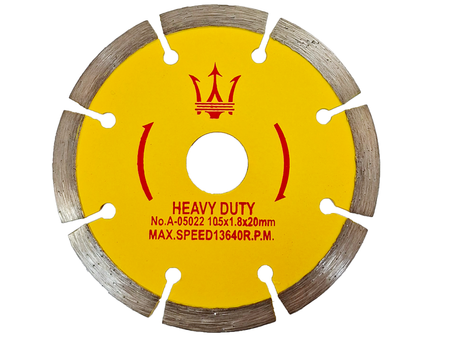 แผ่นตัดใบเพชร  4" 8 ร่อง ตรามงกุฎ Diamond Saw Dry Cut Segmented Saw Blade  | ABLETOOLThailand.Com