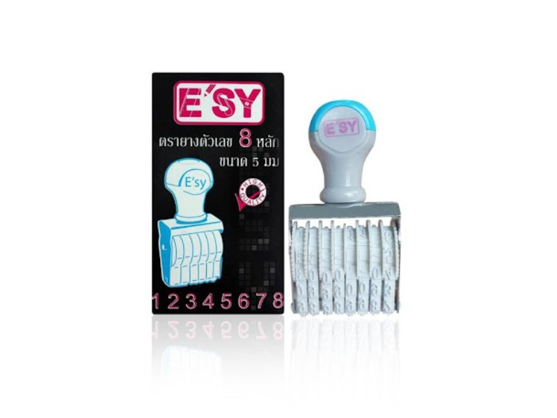 E'sy ตรายางตัวเลข 8 หลัก 5 มม. E'sy Number Stamps | ABLETOOLThailand.Com