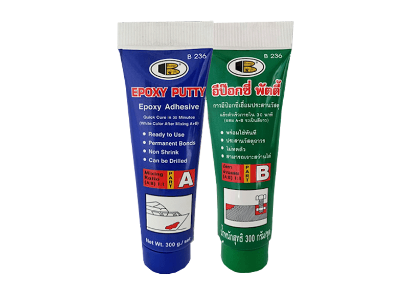 กาว AB อีพ๊อกซี่เสียบเหล็ก ตรา bosny แบบหลอด 300 กรัม Epoxy Putty AB B236 (300 g.) | ABLETOOLThailand.Com