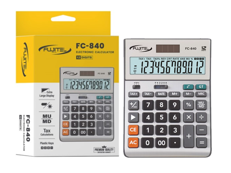 FUJITEL เครื่องคิดเลข 12 หลัก FC-840 FUJITEL Electronic Calculator FC-840| ABLETOOLThailand.Com