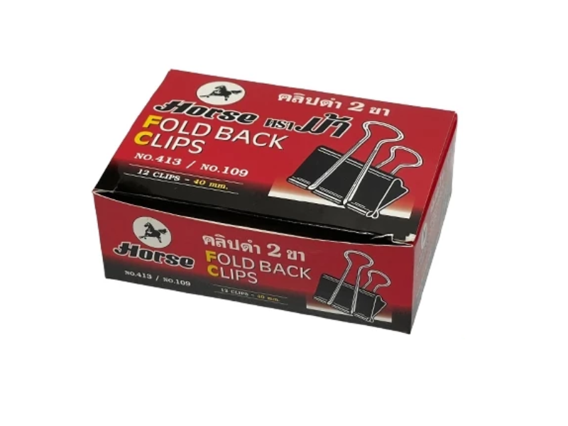 Horse คลิปหนีบดำ Horse Fold back clips| ABLETOOLThailand.Com