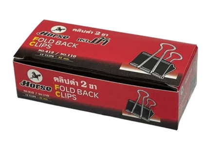 Horse คลิปหนีบดำ Horse Fold back clips| ABLETOOLThailand.Com