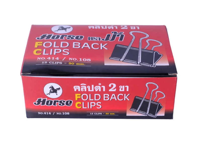 Horse คลิปหนีบดำ Horse Fold back clips| ABLETOOLThailand.Com