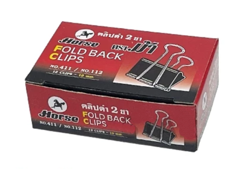 Horse คลิปหนีบดำ Horse Fold back clips| ABLETOOLThailand.Com