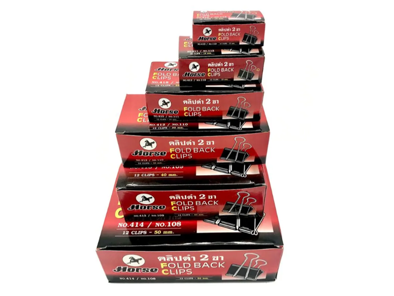 Horse คลิปหนีบดำ Horse Fold back clips| ABLETOOLThailand.Com