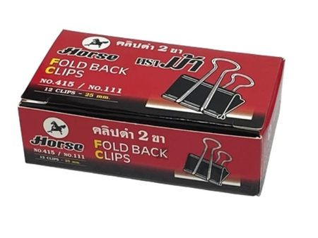 Horse คลิปหนีบดำ Horse Fold back clips| ABLETOOLThailand.Com