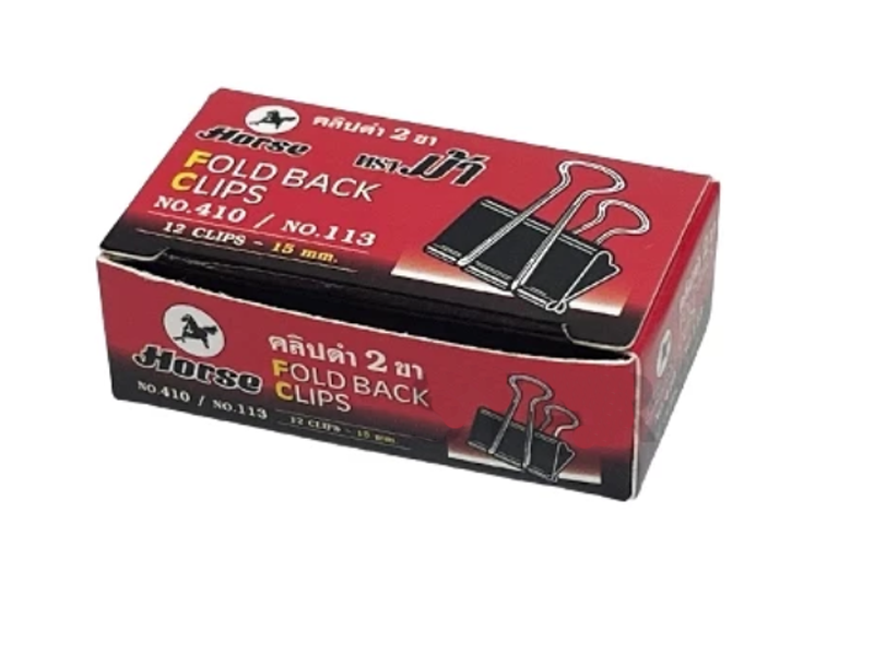Horse คลิปหนีบดำ Horse Fold back clips| ABLETOOLThailand.Com