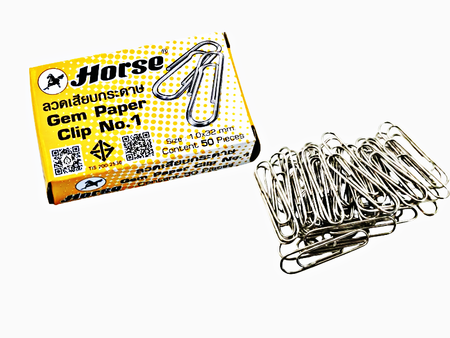 Horse ลวดเสียบกระดาษ ชนิดกลม No.1 Horse Gem Paper Clip No.1| ABLETOOLThailand.Com