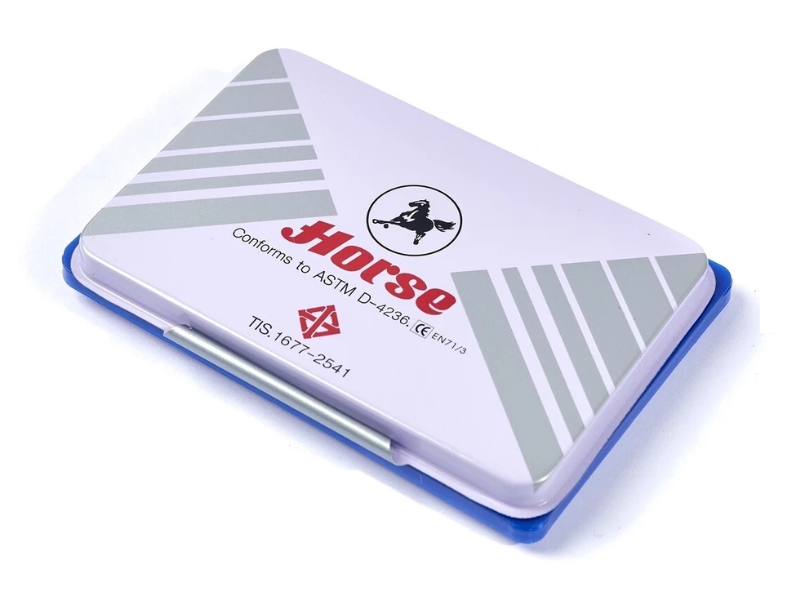 Horse แท่นประทับ สีน้ำเงิน Horse Stamp Pad Tampon blue | ABLETOOLThailand.Com