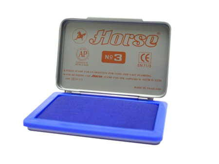 Horse แท่นประทับ สีน้ำเงิน Horse Stamp Pad Tampon blue | ABLETOOLThailand.Com