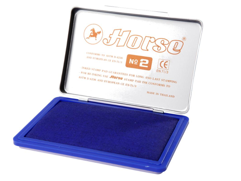 Horse แท่นประทับ สีน้ำเงิน Horse Stamp Pad Tampon blue | ABLETOOLThailand.Com