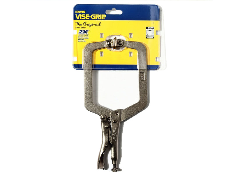 IRWIN/เออร์วิ่น 9SP คีมล็อคตัวซี(มีแผ่นรอง) Irwin 31 9SP VISE-GRIP ORIGINAL 9″ Locking C-Clamp | ABLETOOLThailand.Com