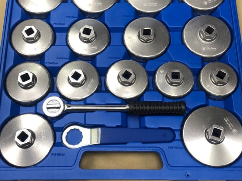 ชุดถอดหม้อกรอง TW KE220 ตรา King Eagle 17 ตัวชุด รุ่นอลูมิเนียม KE220 Oil Filter Wrench Set-ABLETOOLThailand.Com - บริษัท เอเบิลทูล จำกัด