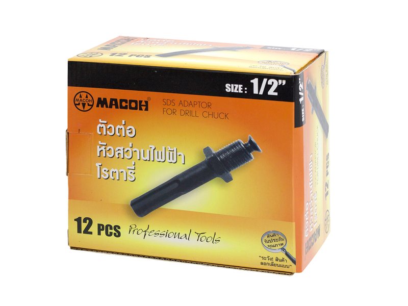 ตัวต่อหัวสว่านไฟฟ้า โรตารี่ MACOH MIL sds adaptor 1/2" 1/2"-ABLETOOLThailand.Com - บริษัท เอเบิลทูล จำกัด