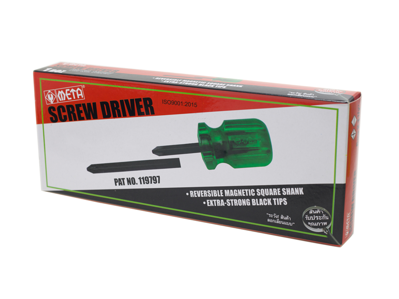 ไขควงหัวโตสลับชุบดำ META WOLD CHAMP 2-way Screwdriver 6 mm.-ABLETOOLThailand.Com - บริษัท เอเบิลทูล จำกัด