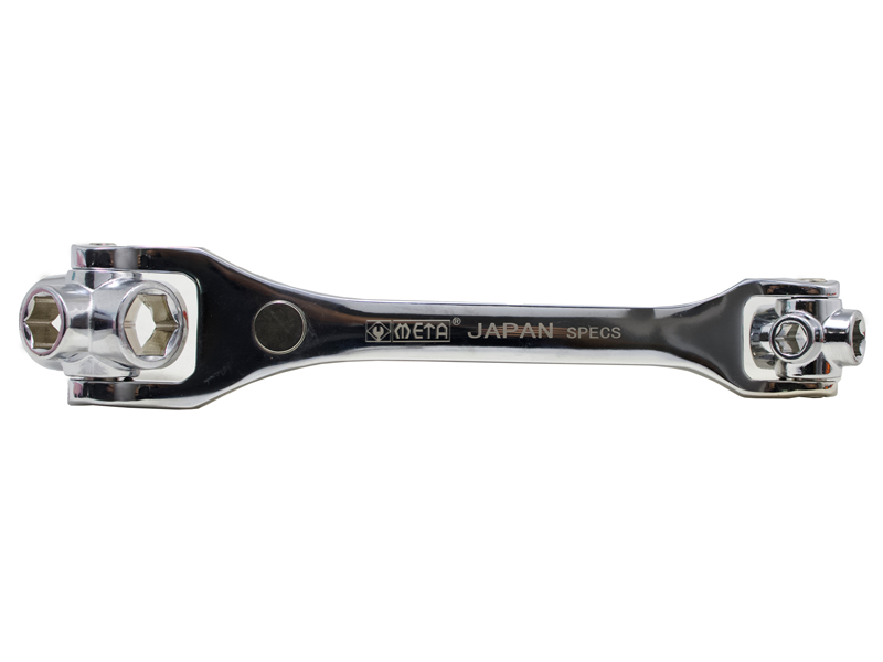 ประแจบล็อคชุบโครเมี่ยม 8 ทาง META 8-in-1 combination socket wrench 8 way.-ABLETOOLThailand.Com - บริษัท เอเบิลทูล จำกัด