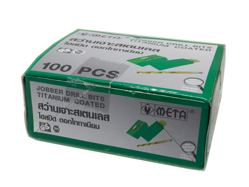 ดอกสว่านเจาะเหล็ก สีไททาเนียม META META Titanium coat HSS twist drill-ABLETOOLThailand.Com - บริษัท เอเบิลทูล จำกัด