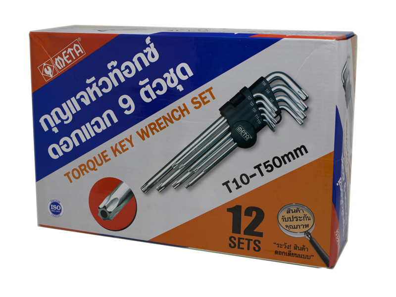 กุญแจท๊อกซ์ดอกแฉก 9 ตช.T1-9 (ยาว) META Torque Wrench Set T1-9 9 pcs set-ABLETOOLThailand.Com - บริษัท เอเบิลทูล จำกัด
