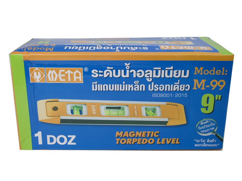 ระดับน้ำเดี่ยวแม่เหล็ก META (M-99) META aluminium level 9"-ABLETOOLThailand.Com - บริษัท เอเบิลทูล จำกัด
