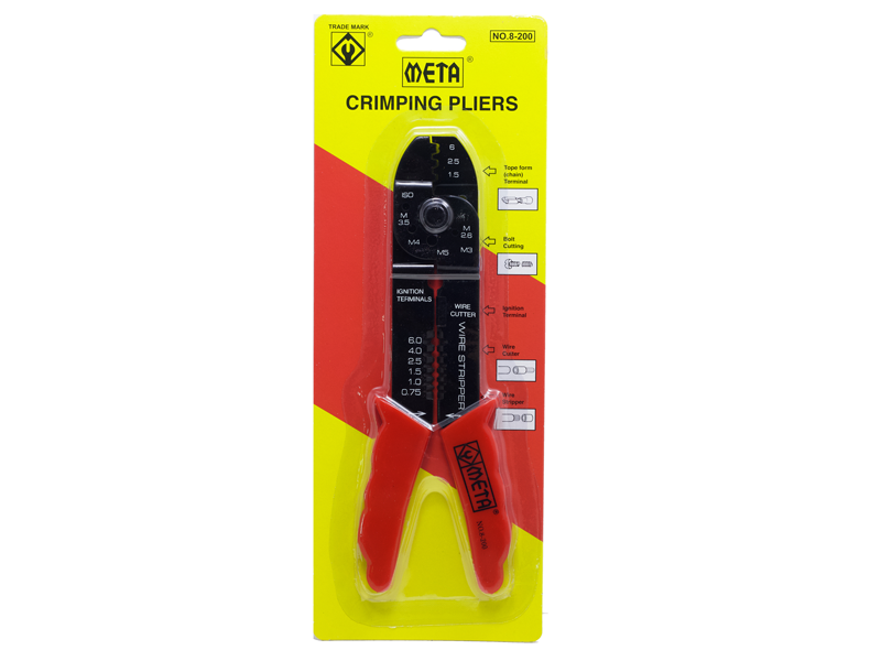 คีมย้ำหางปลา META META crimping pliers 8"-ABLETOOLThailand.Com - บริษัท เอเบิลทูล จำกัด