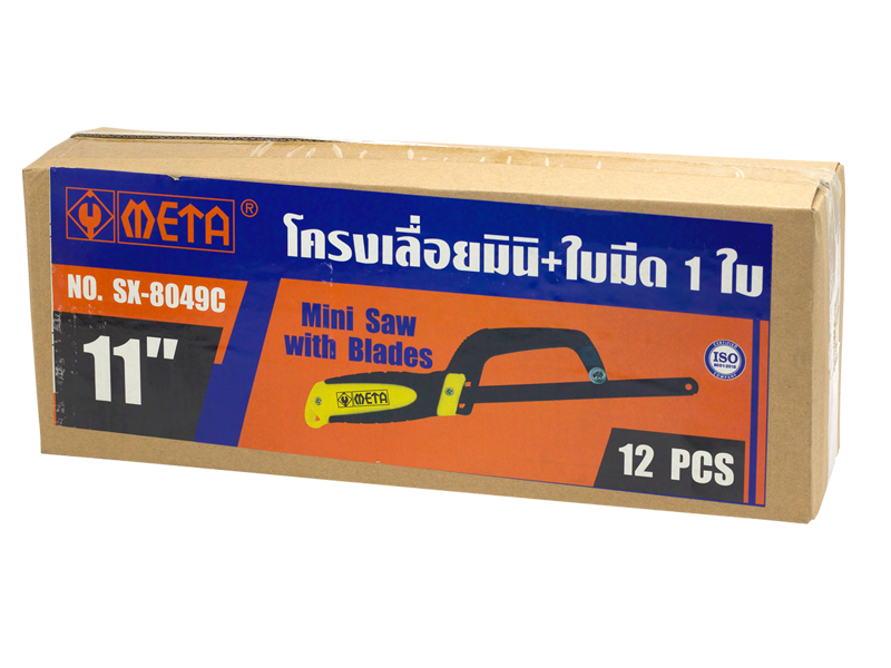 โครงเลี่อยมินิ META No.SX-8049C META mini hack saw frame with blade No.SX-8049C 11"-ABLETOOLThailand.Com - บริษัท เอเบิลทูล จำกัด