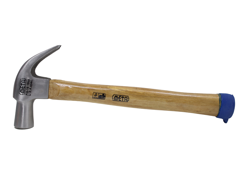 ค้อนหงอนด้ามไม้ META 27 mm.  META nail claw hammer with wooden handle  27mm. | ABLETOOLThailand.Com