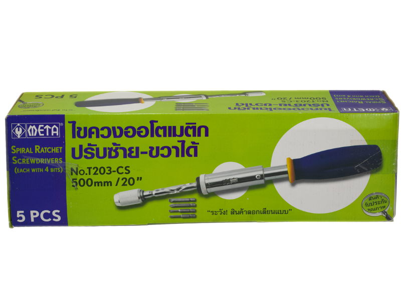 ไขควงออโต้เมติก No.T204-CS META spiral ratchet screwdriver No.T204-CS 750 mm.-ABLETOOLThailand.Com - บริษัท เอเบิลทูล จำกัด