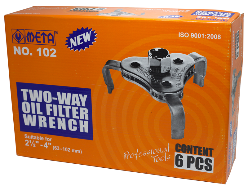 กุญแจถอดไส้หม้อกรอง 2 ทาง 3 ขา No.102 META Oil Filter Wrench-ABLETOOLThailand.Com - บริษัท เอเบิลทูล จำกัด