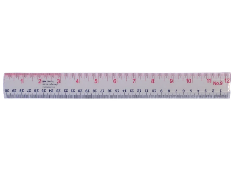 EK ไม้บรรทัด พลาสติกใส 12 นิ้ว No.9 EK Plastic Ruler| ABLETOOLThailand.Com