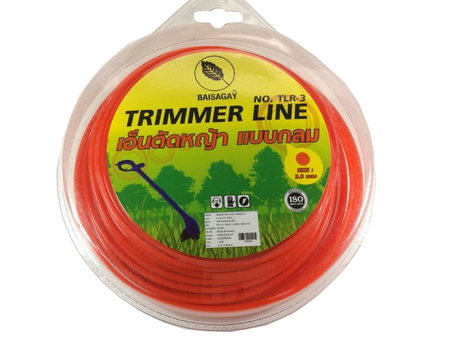 สายเอ็นตัดหญ้า ตรา Baisagay สีส้ม เส้นกลม Nylon Trimmer Line - BAISAGAY-ABLETOOLThailand.Com - บริษัท เอเบิลทูล จำกัด
