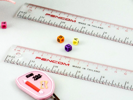 PENCOM ไม้บรรทัด พลาสติก ใส 12 นิ้ว PENCOM  Plastic Ruler 12 inches| ABLETOOLThailand.Com