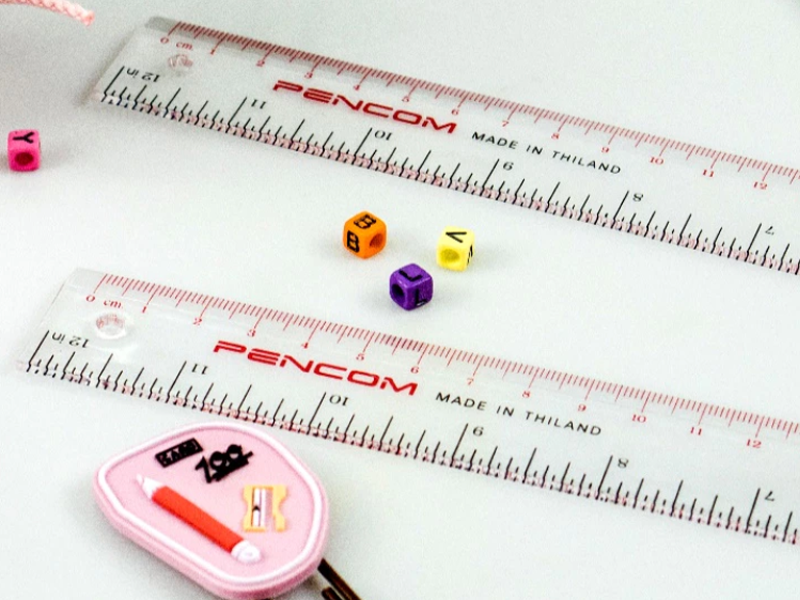 PENCOM ไม้บรรทัด พลาสติก ใส 12 นิ้ว PENCOM  Plastic Ruler 12 inches| ABLETOOLThailand.Com