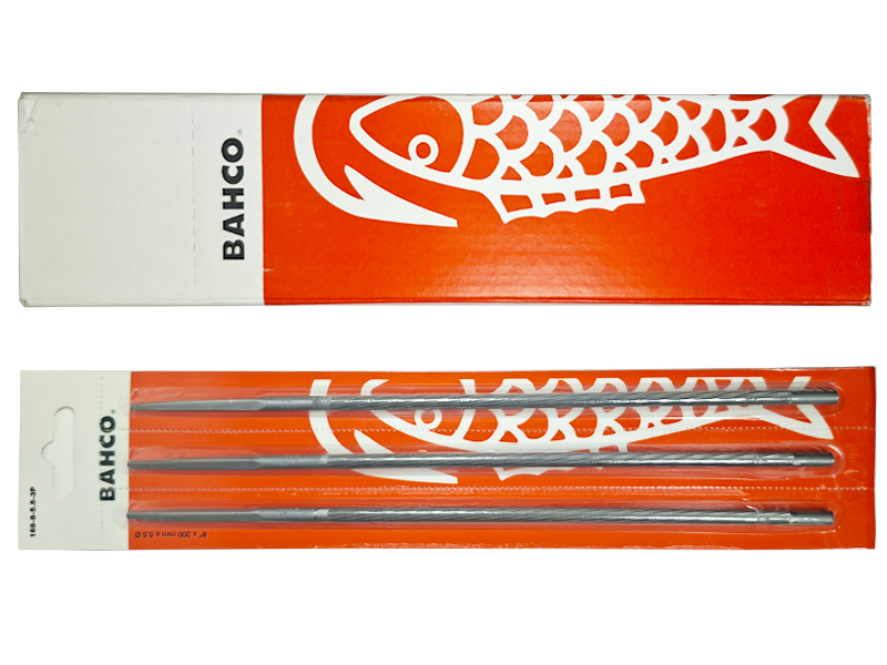ตะไบแทงเลื่อยโซ่ ตรา ปลาเบ็ด Round chainsaw file BAHCO | ABLETOOLThailand.Com