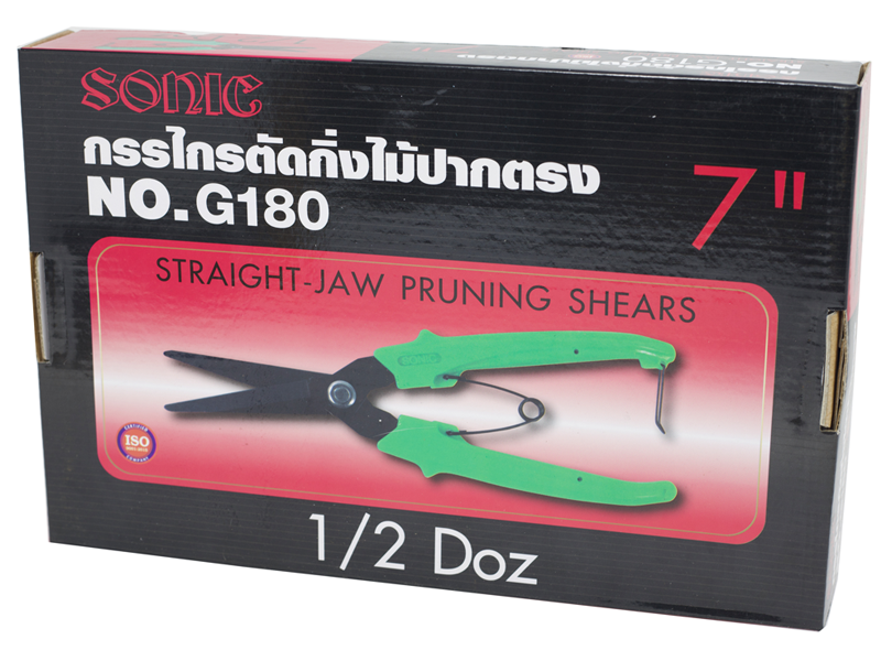 กรรไกรตัดกิ่งไม้ปากตรง SONIC G.180 SONIC Pruner G180 7"-ABLETOOLThailand.Com - บริษัท เอเบิลทูล จำกัด