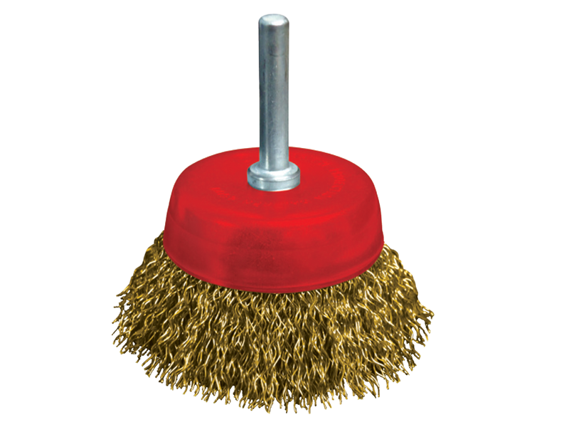 แปรง (ลวดถ้วย) STAR ชุบทองมีแกน STAR steel wire circular brush cup type gold plated-ABLETOOLThailand.Com - บริษัท เอเบิลทูล จำกัด