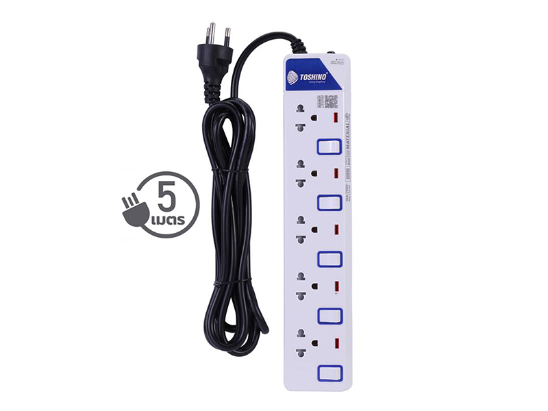 Toshino รางปลั๊กไฟ ET-914-5M TOSHINO Multitasking Surge Protection ET-914-5M | ABLETOOLThailand.Com