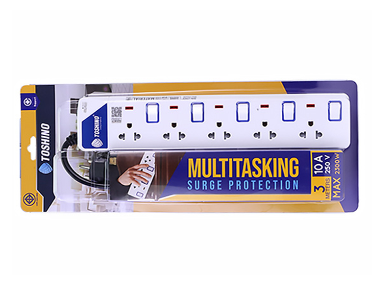Toshino รางปลั๊กไฟ ET-915-3M TOSHINO Multitasking Surge Protection| ABLETOOLThailand.Com