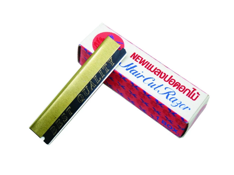 มีดซอย แมลงปอ ดอกไม้(กล่องละ 9 ใบ) hair cut razor | ABLETOOLThailand.Com