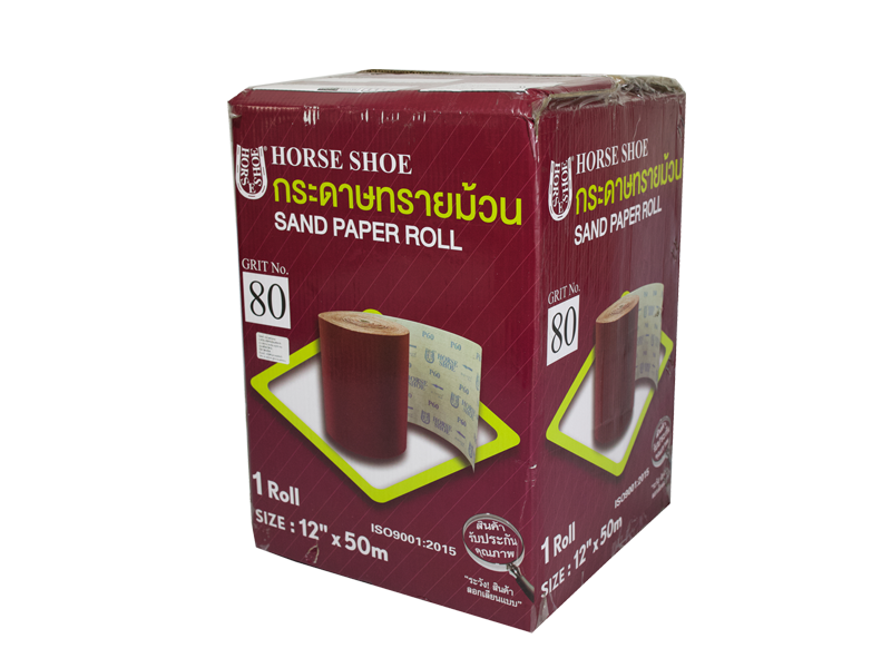 กระดาษทรายแดงม้วนแบ่งขาย เป็นเมตร HORSE SHOE HORSE SHOE Sand Paper Roll-ABLETOOLThailand.Com - บริษัท เอเบิลทูล จำกัด