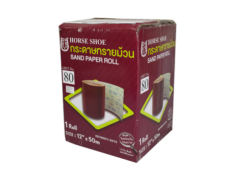 กระดาษทรายแดงม้วนแบ่งขาย เป็นเมตร HORSE SHOE HORSE SHOE Sand Paper Roll-ABLETOOLThailand.Com - บริษัท เอเบิลทูล จำกัด