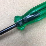ไขควงด้ามเขียวแกนกลม w/c WOLD CHAMP Screwdriver with green handle (round shank)