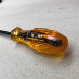 ไขควงวิสกี้ META (แกนกลมดำ) META screwdriver with whisky color handle (round shank) whisky