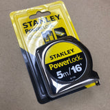 STANLEY ตลับเมตร รุ่น Power Lock ชุบโครเมี่ยม  Stanley measuring tape 5m