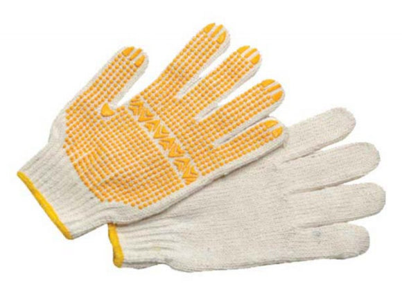 ถุงมือผ้า ปุ่มกันลื่น Non-slip cloth gloves ราคาต่อคู่